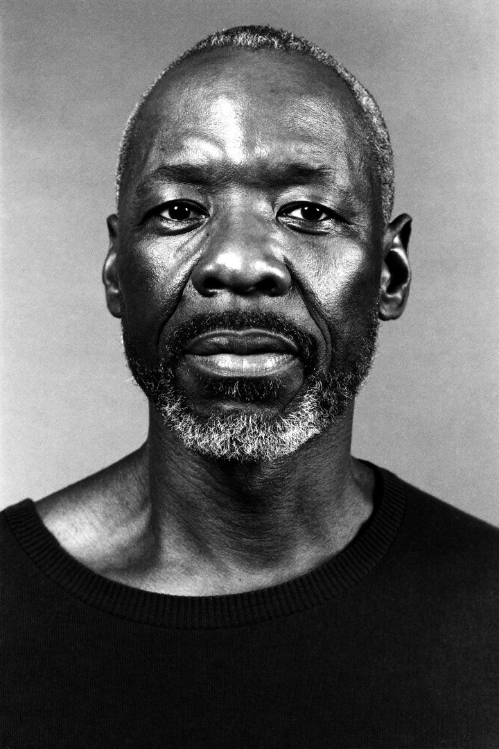 Black and white portrait of a man in his sixties