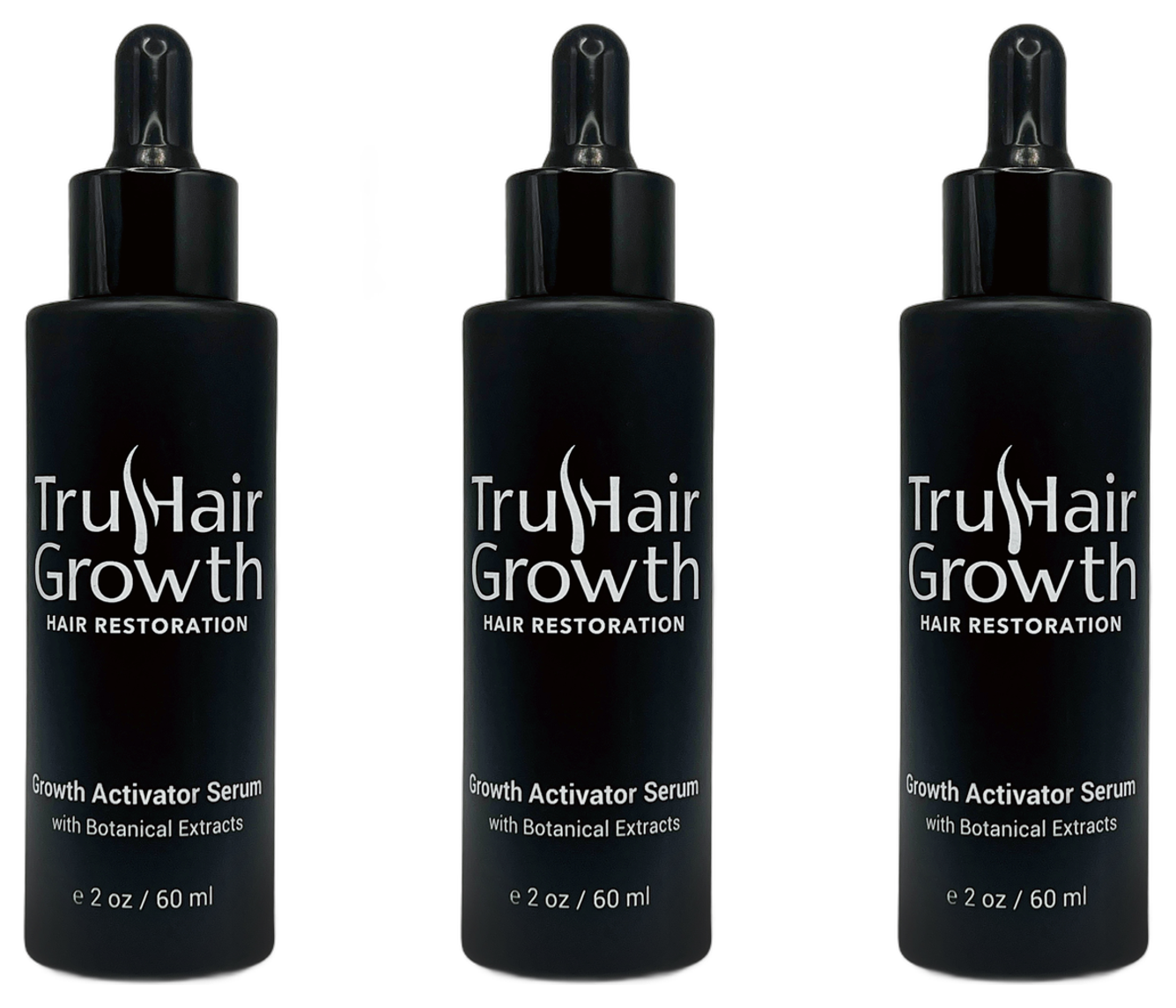 Tru Hair Growth Activator Serum Trio, three bottles